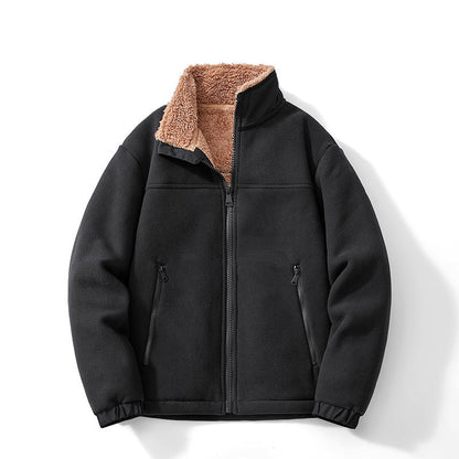 Men's Fleece Lined Polar Winter Jacket - Black