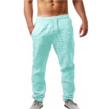 Men's Straight Leg Trousers - White