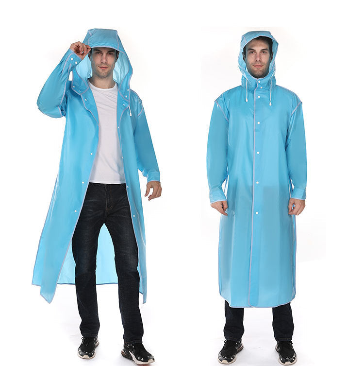 Men's Long Waterproof Raincoat - Grey