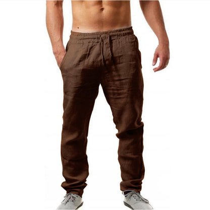 Men's Straight Leg Trousers - Khaki