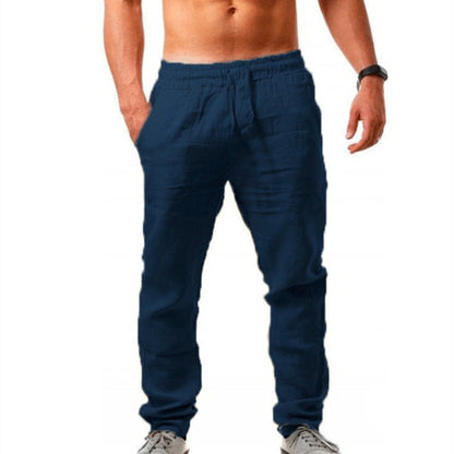 Men's Straight Leg Trousers - White