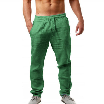 Men's Straight Leg Trousers - White