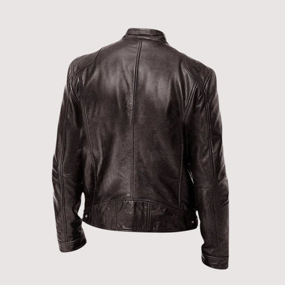 Men's Faux Leather Jacket - Black