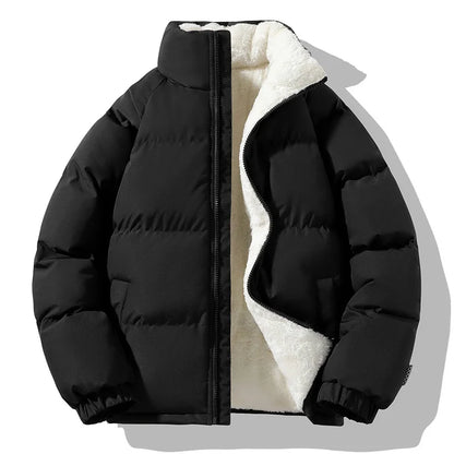 Men's Down Fleece Lined Jacket - Brown