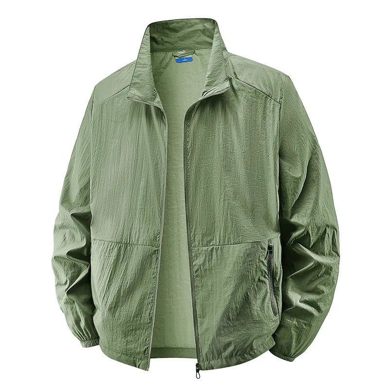 Men's Lightweight Zip Jacket - Khaki