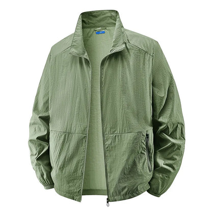 Men's Lightweight Zip Jacket - Khaki