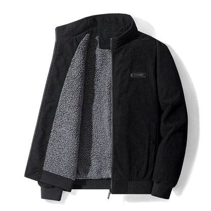 Men's Corduroy Fleece Lined Jacket - Khaki