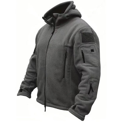 Men's Fleece Tactical Jacket - Grey