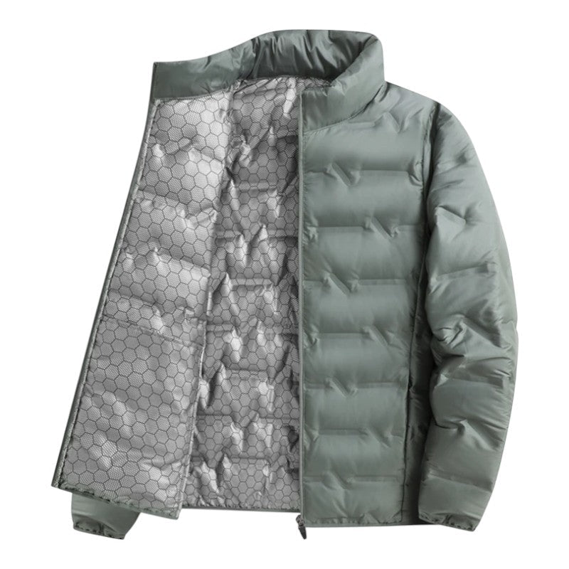 Men's Quilted Down Jacket - Blue