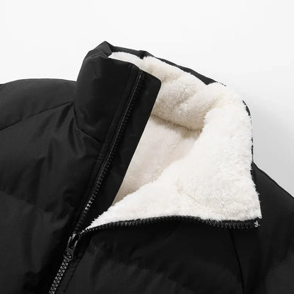 Men's Down Fleece Lined Jacket - Black