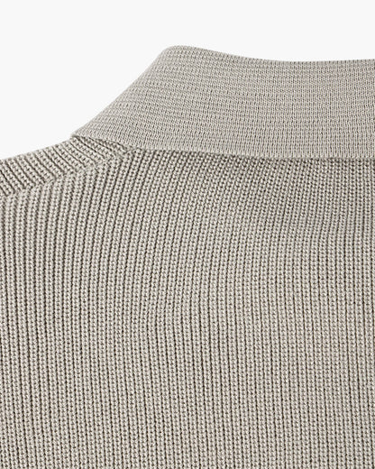 Men's Textured Zip Knit Sweater - Khaki