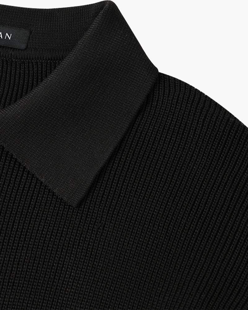 Men's Textured Zip Knit Sweater