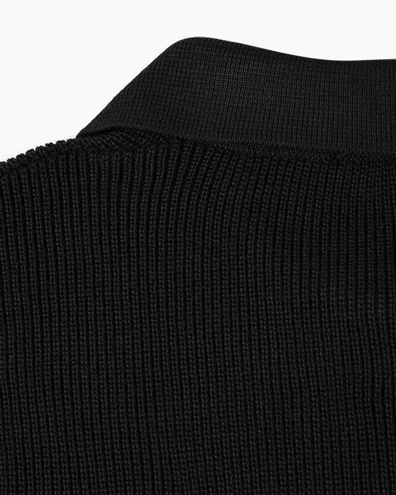 Men's Textured Zip Knit Sweater