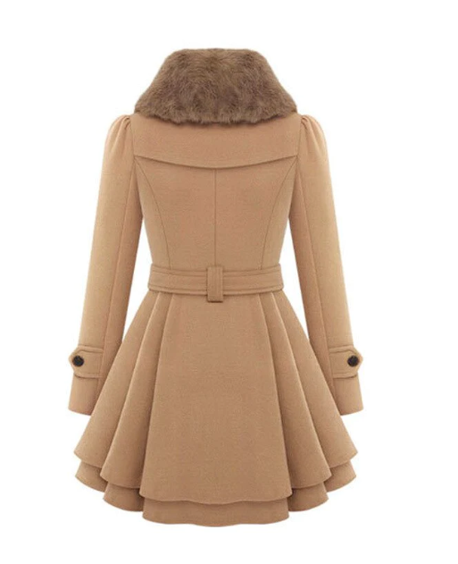 Women's Tailored Winter Coat - Beige