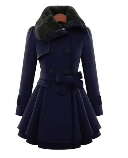 Women's Tailored Winter Coat - Beige