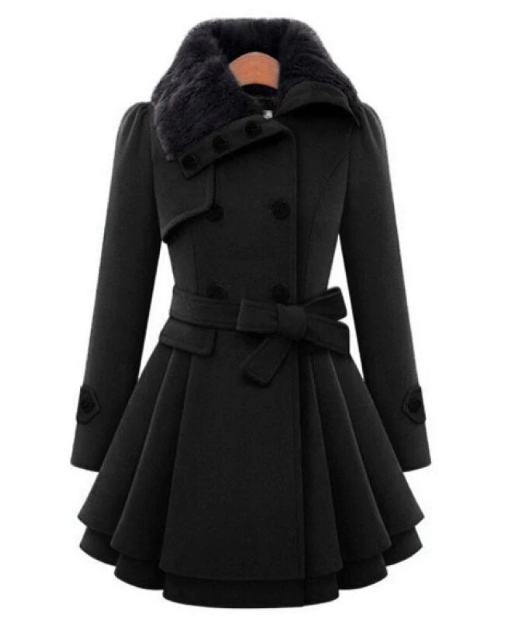 Women's Tailored Winter Coat - Beige