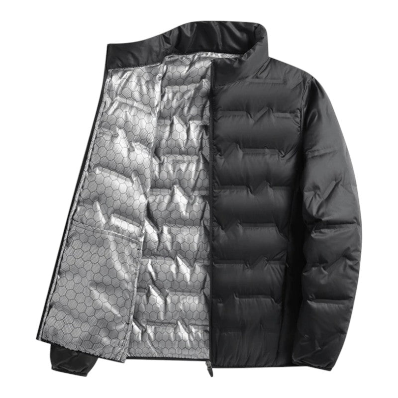 Men's Quilted Down Jacket - Blue