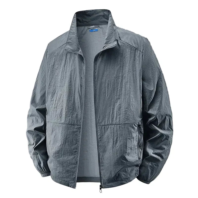 Men's Lightweight Zip Jacket - Khaki