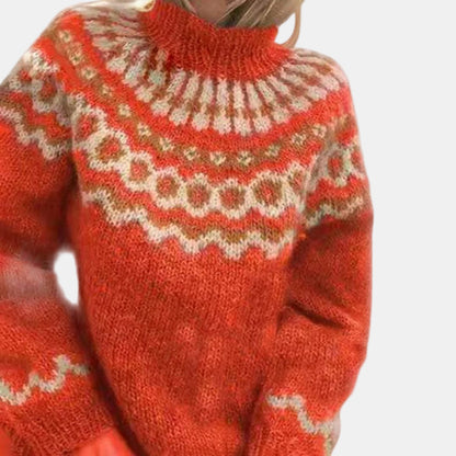 Women's Ribbed Turtleneck Sweater - Khaki