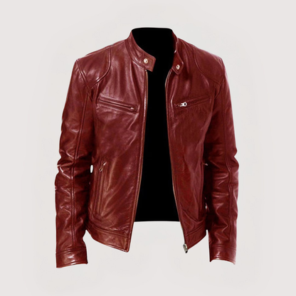 Men's Faux Leather Jacket - Black