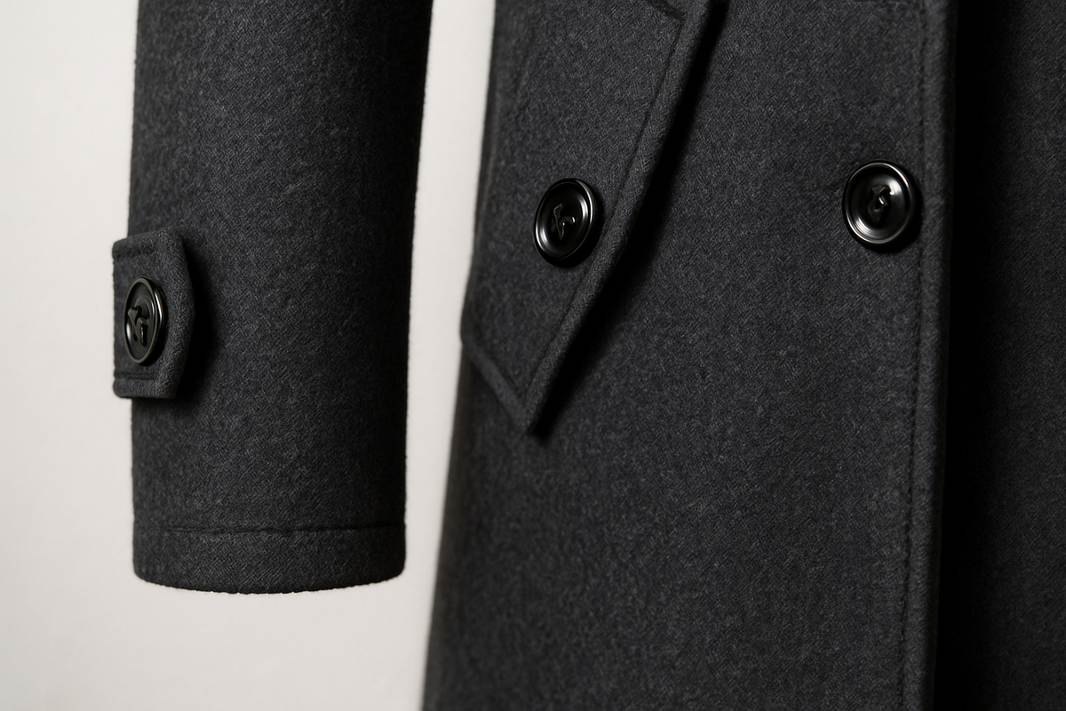 Men's Wool Winter Coat - Brown