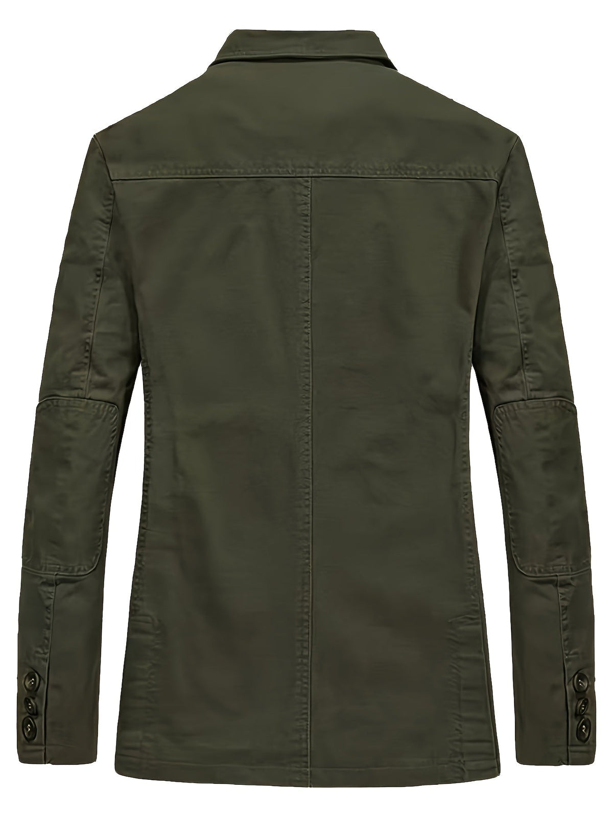 Men's Cotton Lapel Blazer - Khaki