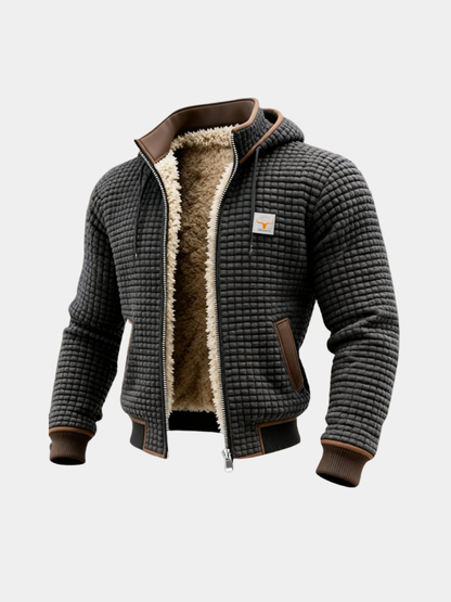 Men's Sherpa Lined Puffer Jacket - Grey