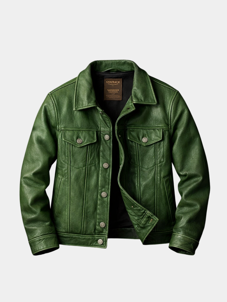Men's Rider Biker Jacket - Green