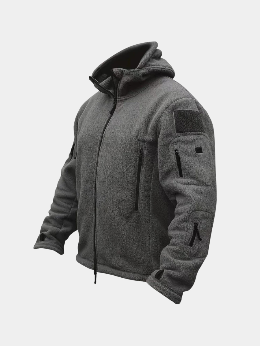 Men's Fleece Tactical Jacket - Grey