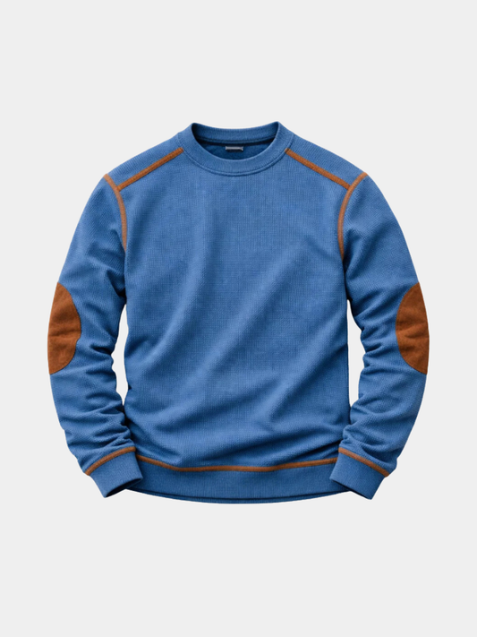 Men's Textured Knit Pullover - Blue