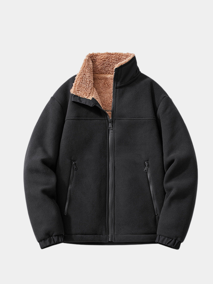 Men's Fleece Lined Polar Winter Jacket - Black