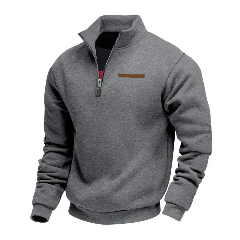 Men's Fleece Quarter Zip Pullover - Beige