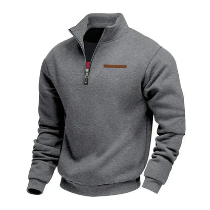 Men's Fleece Quarter Zip Pullover - Beige
