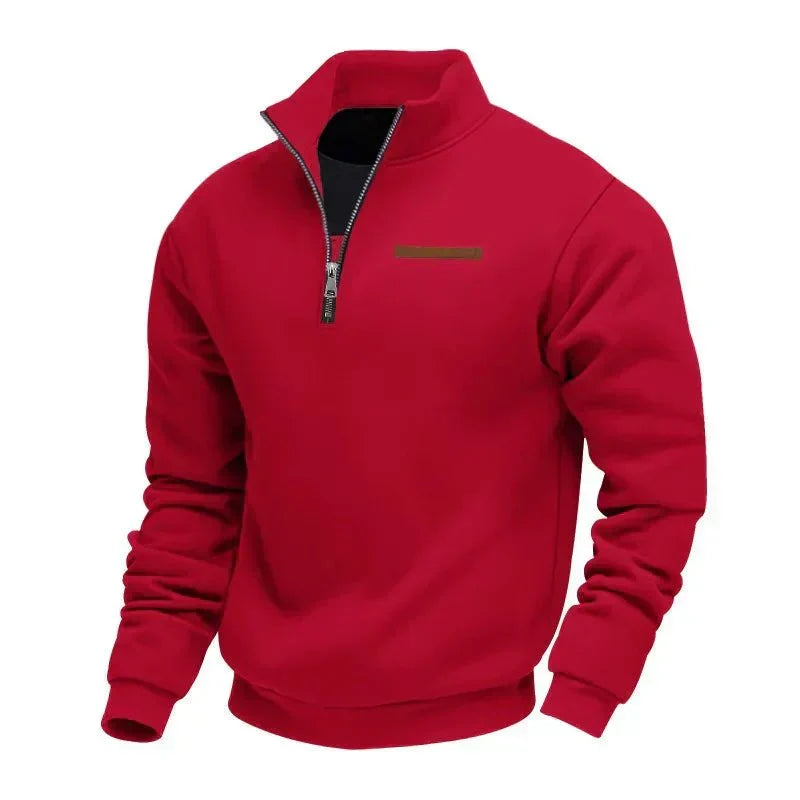 Men's Fleece Quarter Zip Pullover - Black