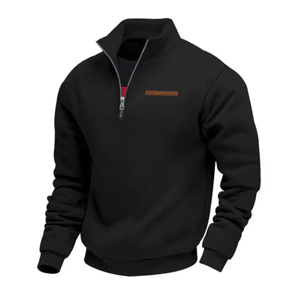 Men's Fleece Quarter Zip Pullover - Black