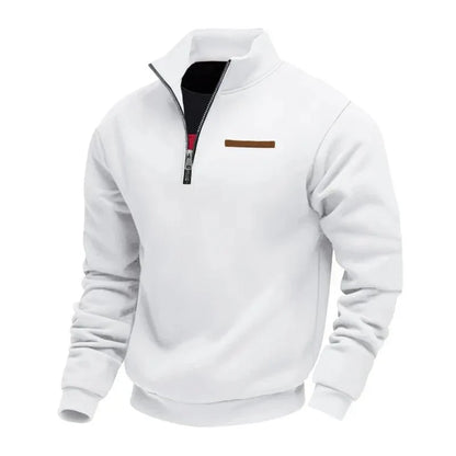 Men's Fleece Quarter Zip Pullover - Beige