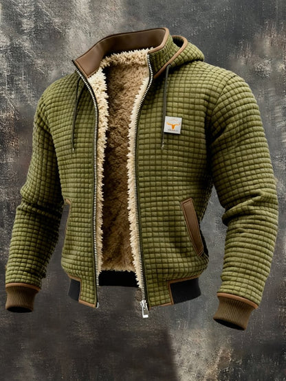 Men's Sherpa Lined Puffer Jacket - Grey