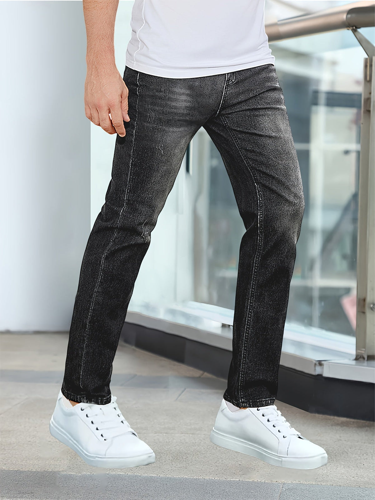Men's Slim Fit Denim Jeans - Blue