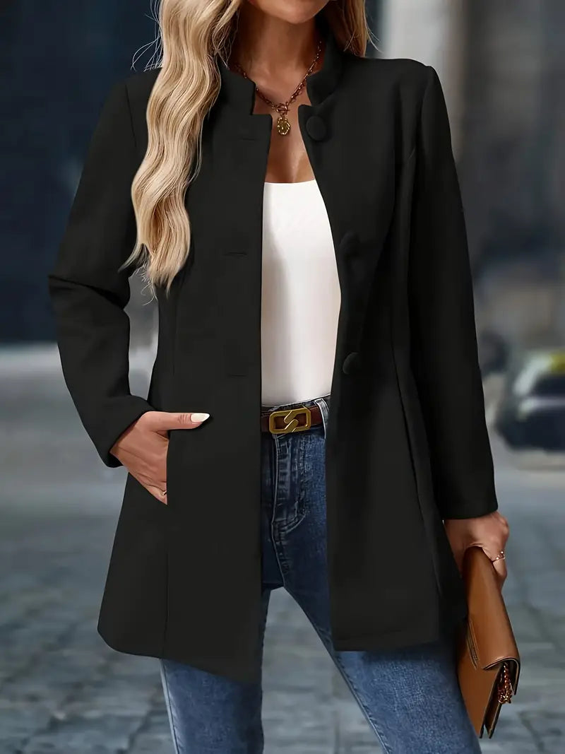 Women's Tailored Elegant Jacket - Beige