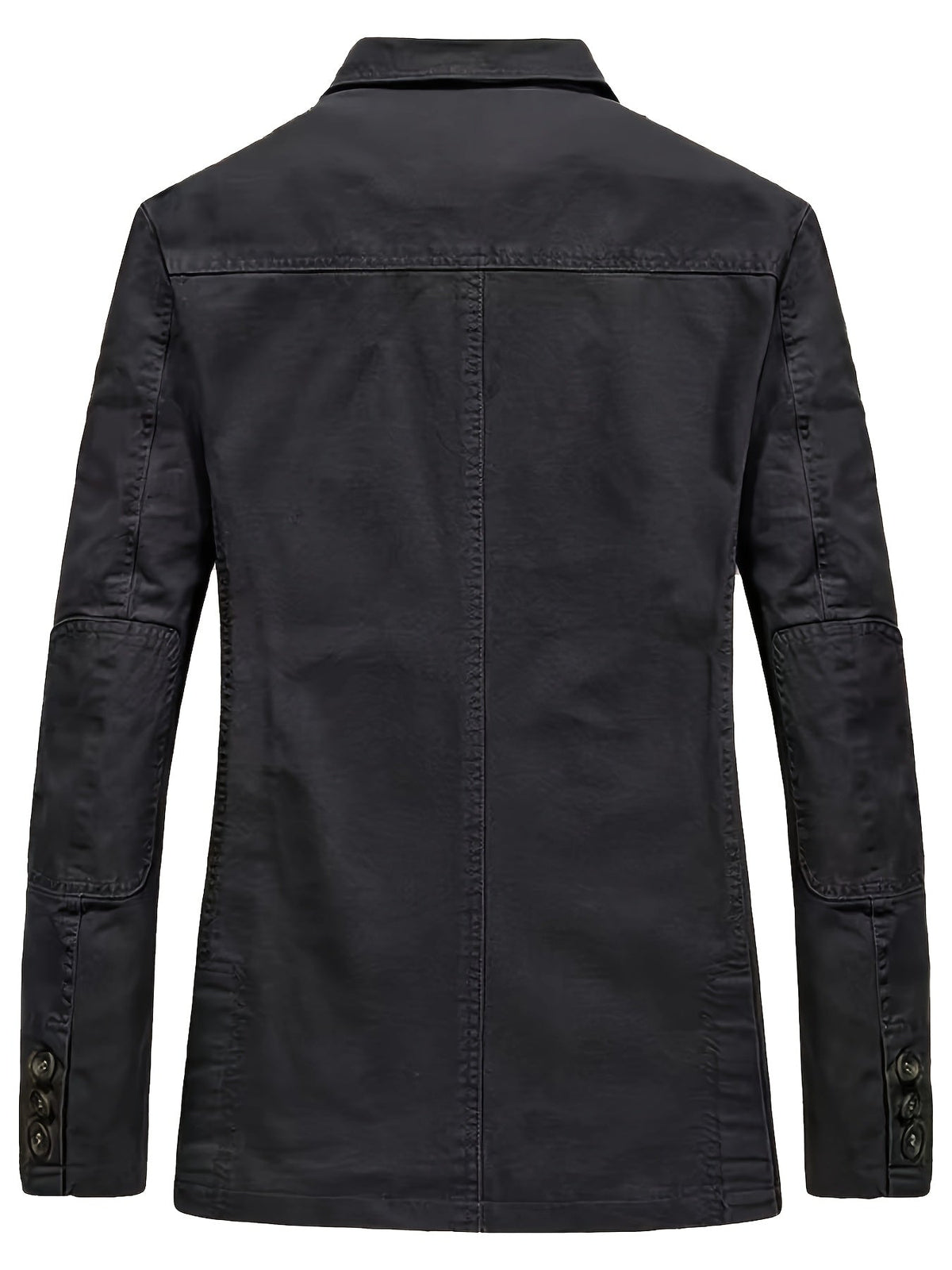 Men's Cotton Lapel Blazer - Khaki