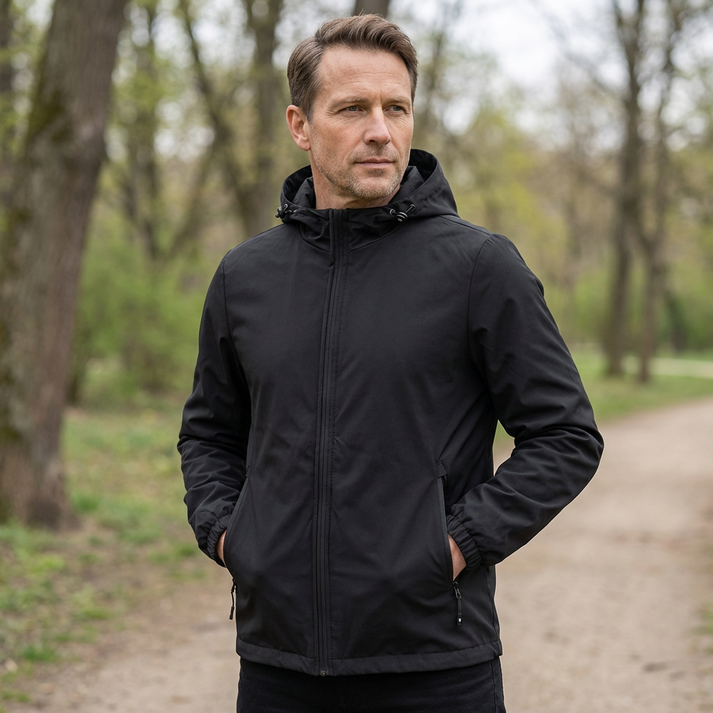 Men's Water Resistant Jacket - Black