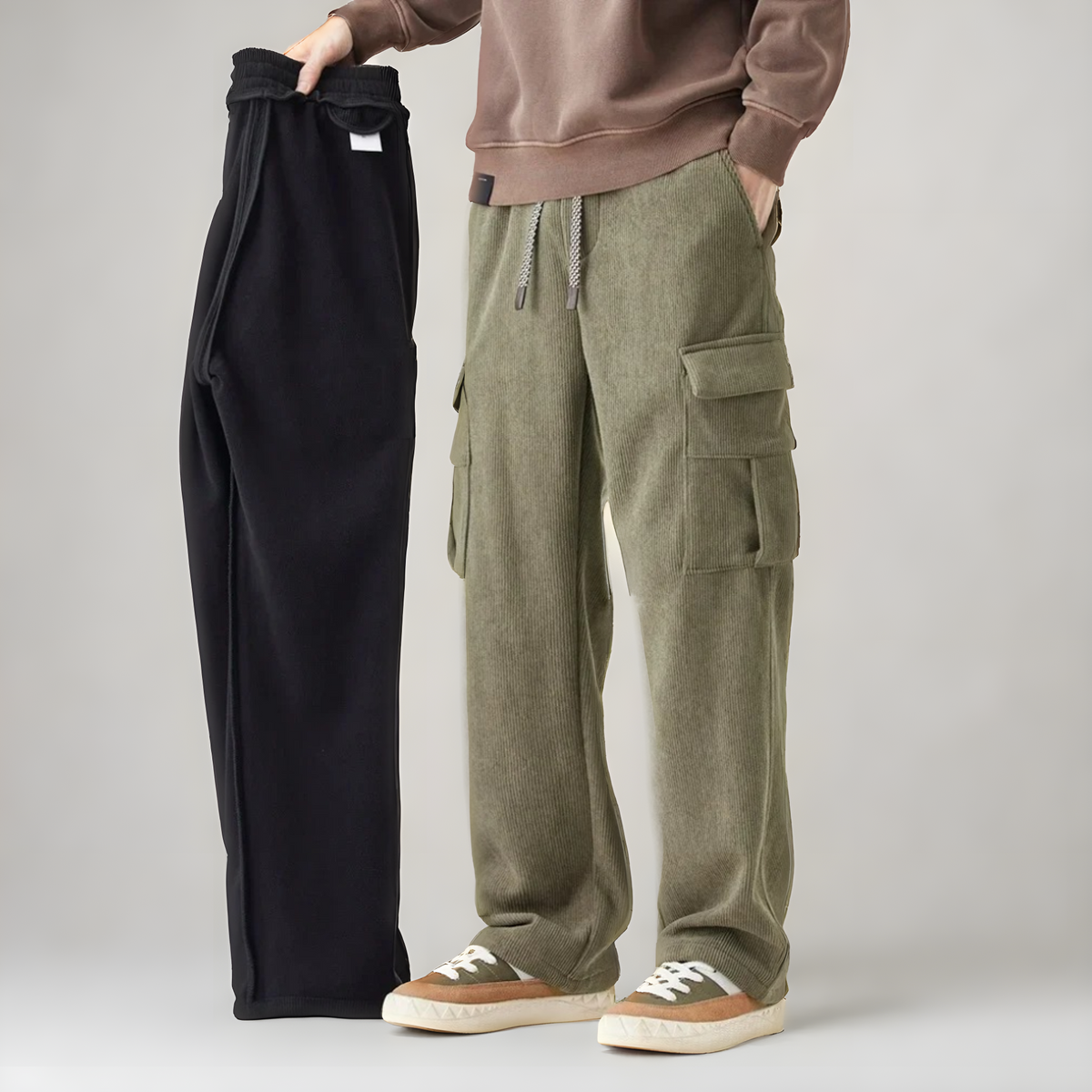 Men's Cargo Trousers - Black