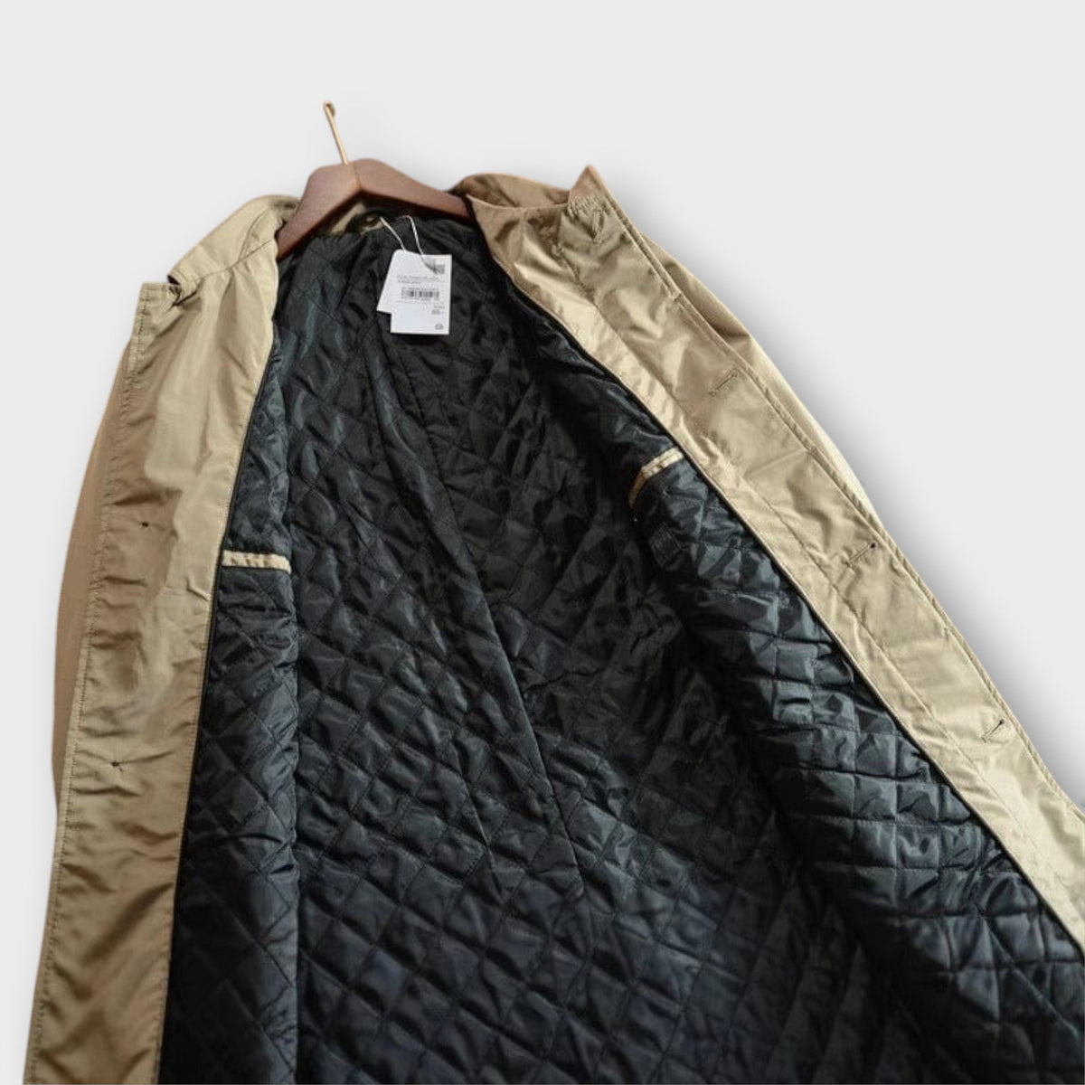 Men's Quilted Waterproof Coat - Black