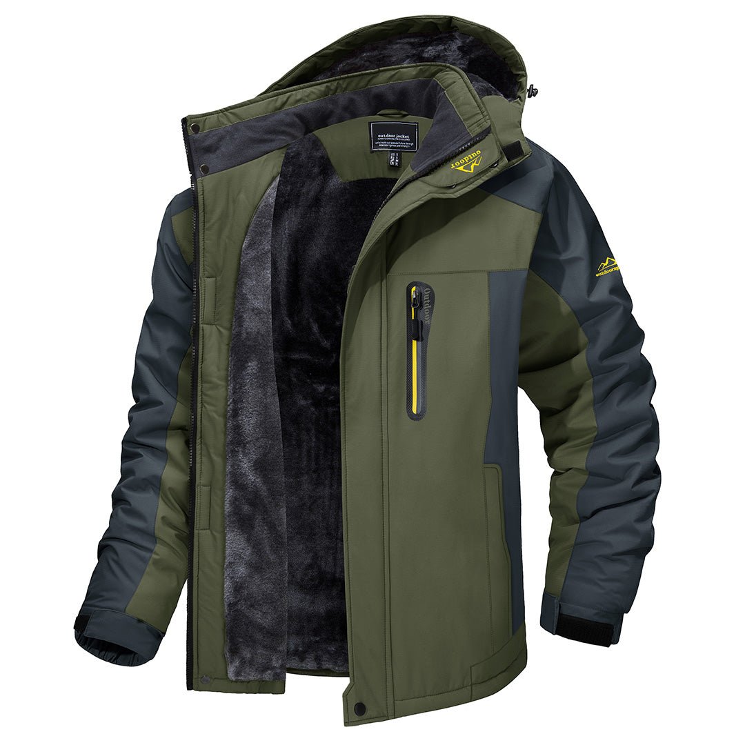 Men's Padded Winter Outdoor Jacket - Green