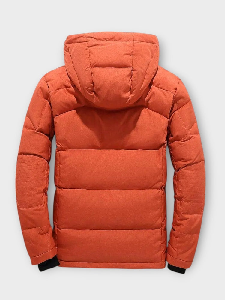 Men's Fleece Lined Solid Winter Jacket - Black