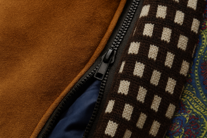 Women's Wool Colorblock Structured Coat - Brown