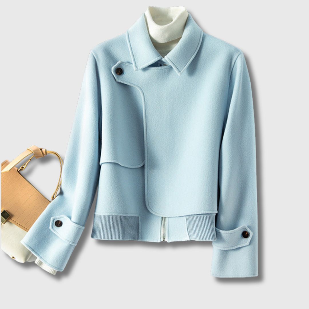 Women's Leather Look Jacket - Brons