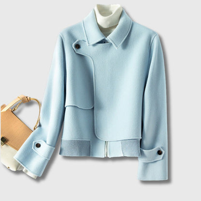 Women's Leather Look Jacket - Brons