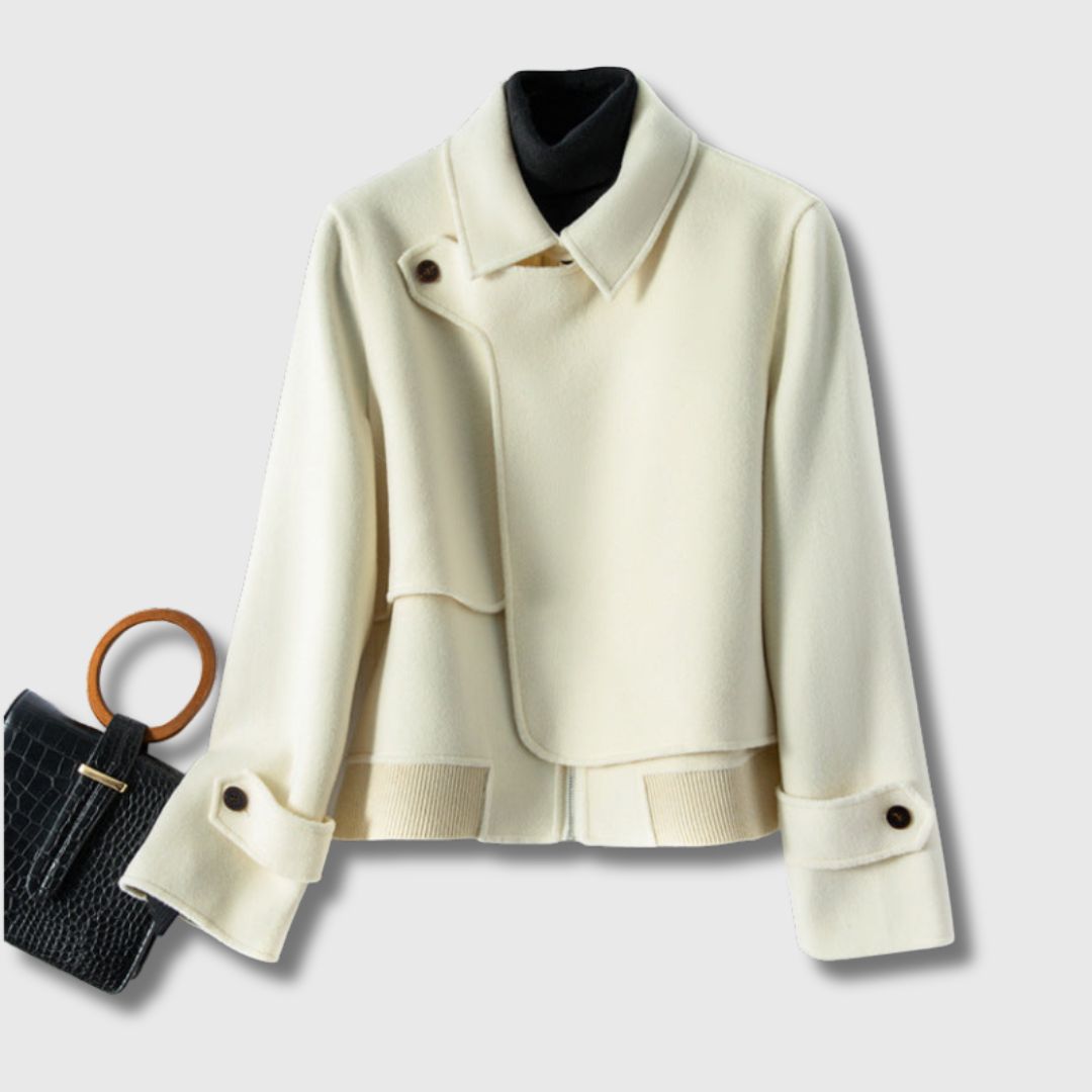 Women's Leather Look Jacket - Brons