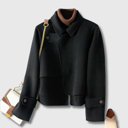 Women's Leather Look Jacket - Brons